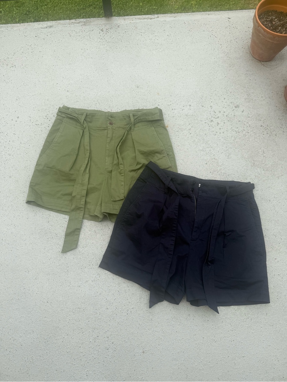 Alex Mill Army Green & Dark Navy Women's Shorts Size 14